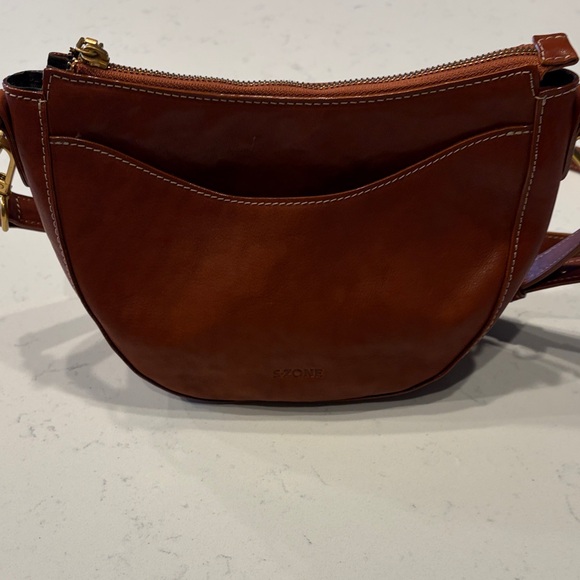 S-Zone Handbags - Elegant Brown Leather Crossbody Bag